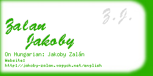 zalan jakoby business card